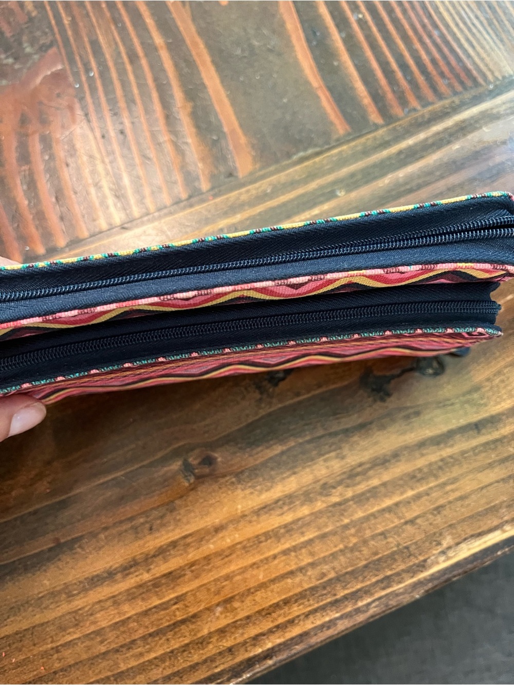 Colorful Aztec Print Zip Wallet - Picture 2 of 7